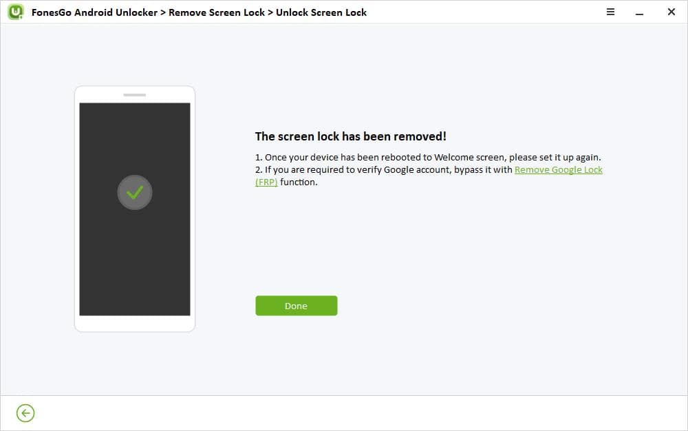 android unlocker guide remove screen lock successfully