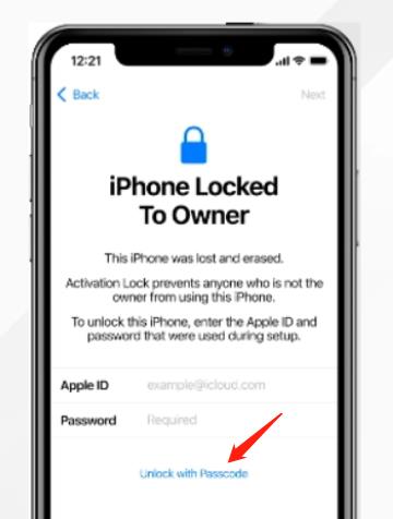 Unlock iPhone Locked to Owner with Device Passcode